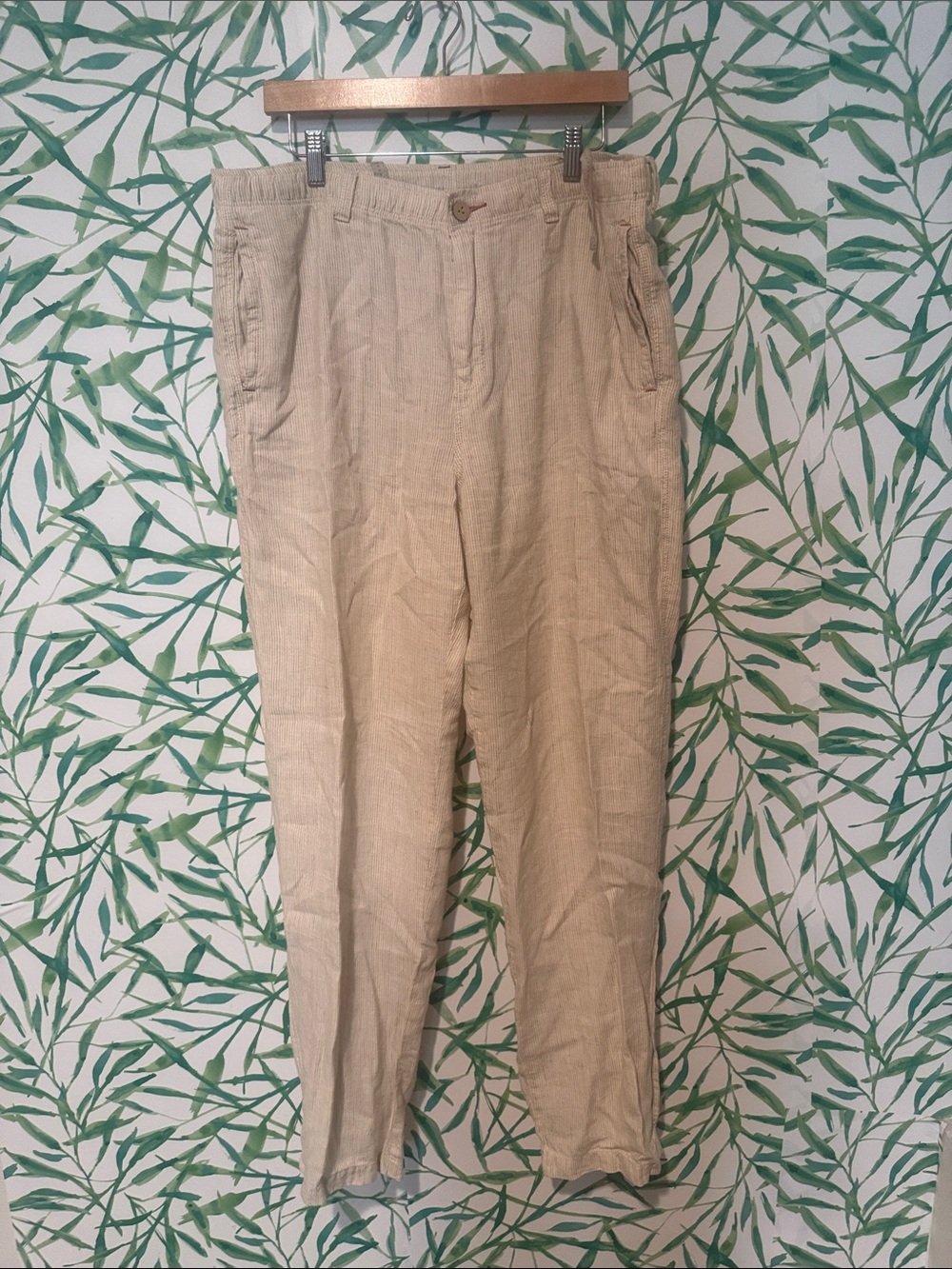 Tommy Bahama Beige Linen-Blend Chinos